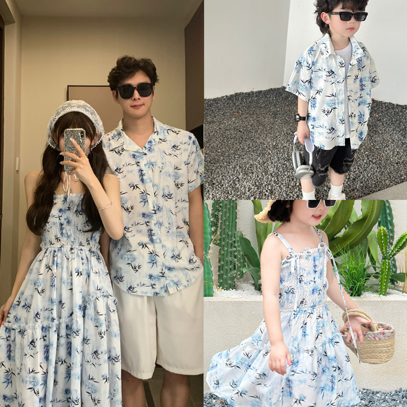 Resort Shirt Floral - Tatil çift bakmak ebeveynler ve çocuklar