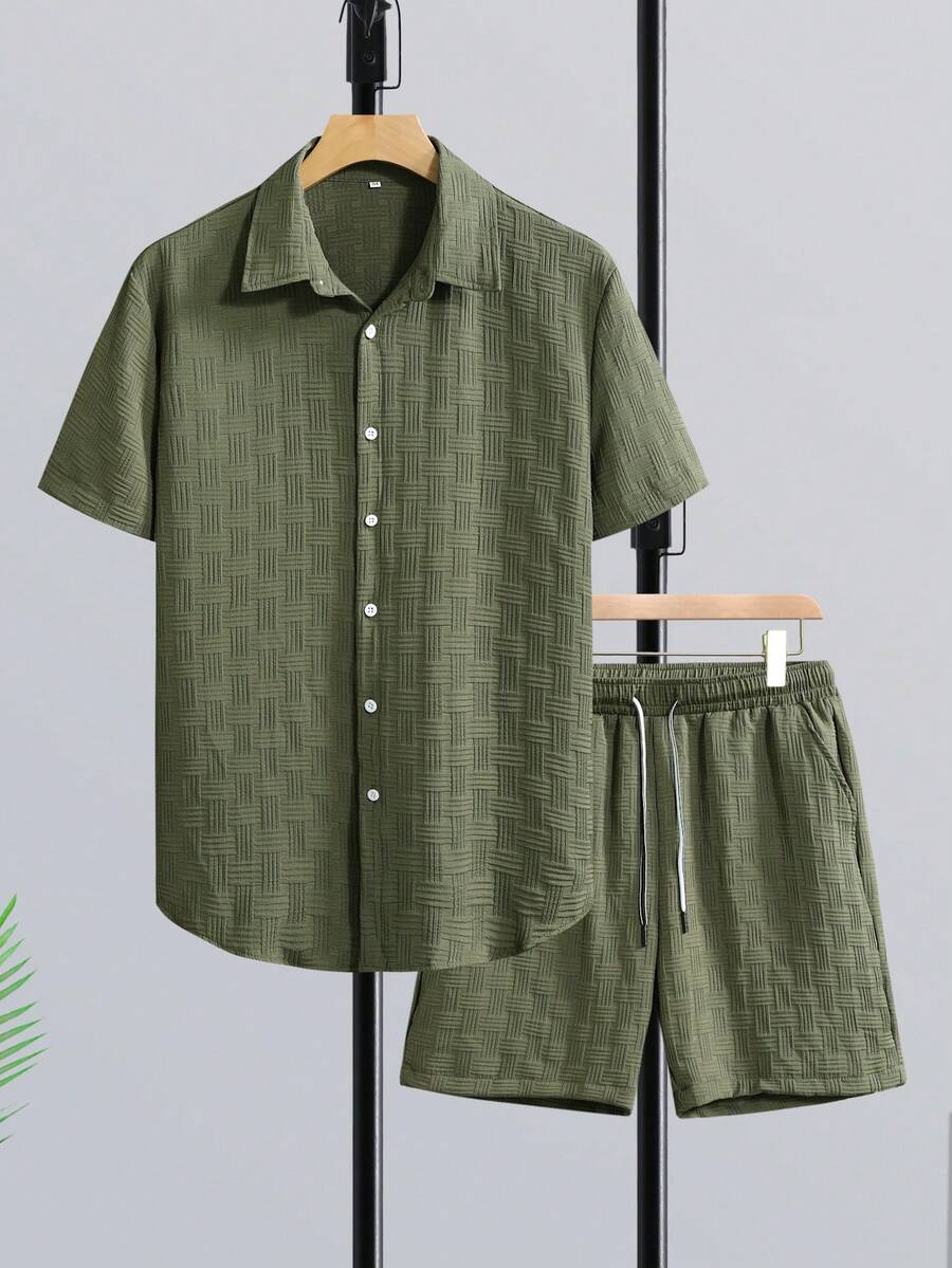 Short Linen Drawstring - Manfinity RSRT Erkek Yetişkin Tatil Kısa