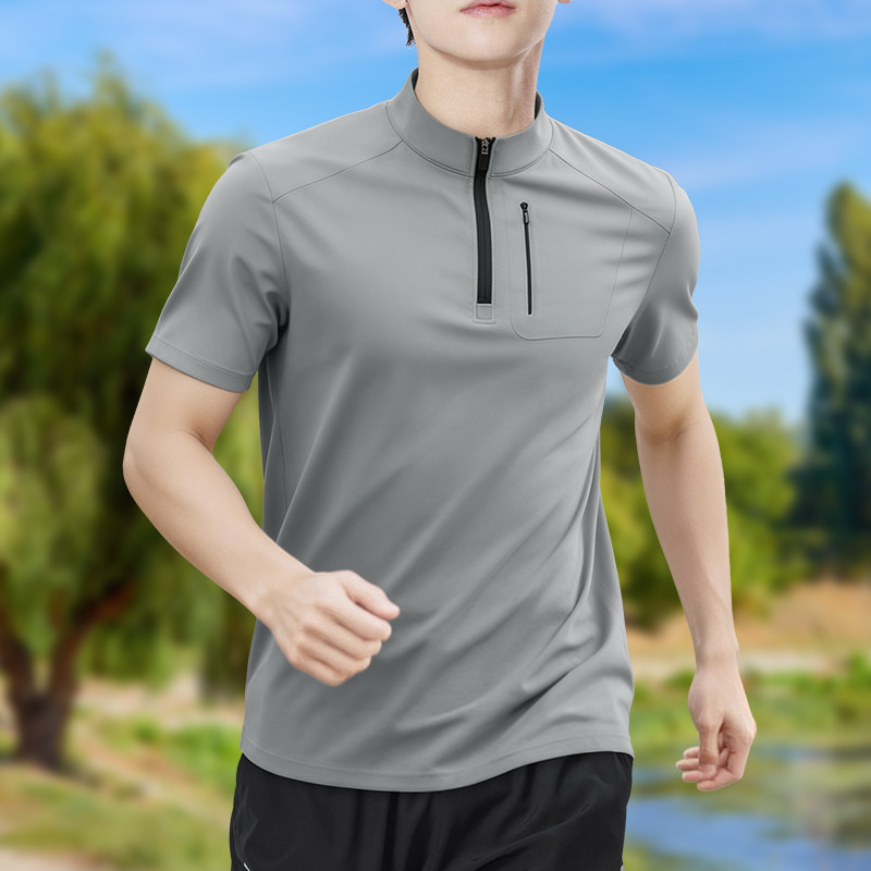 Shirt Camp Collar - Erkek Yarım Fermuarlı Yüksek Esneklikli Hızlı