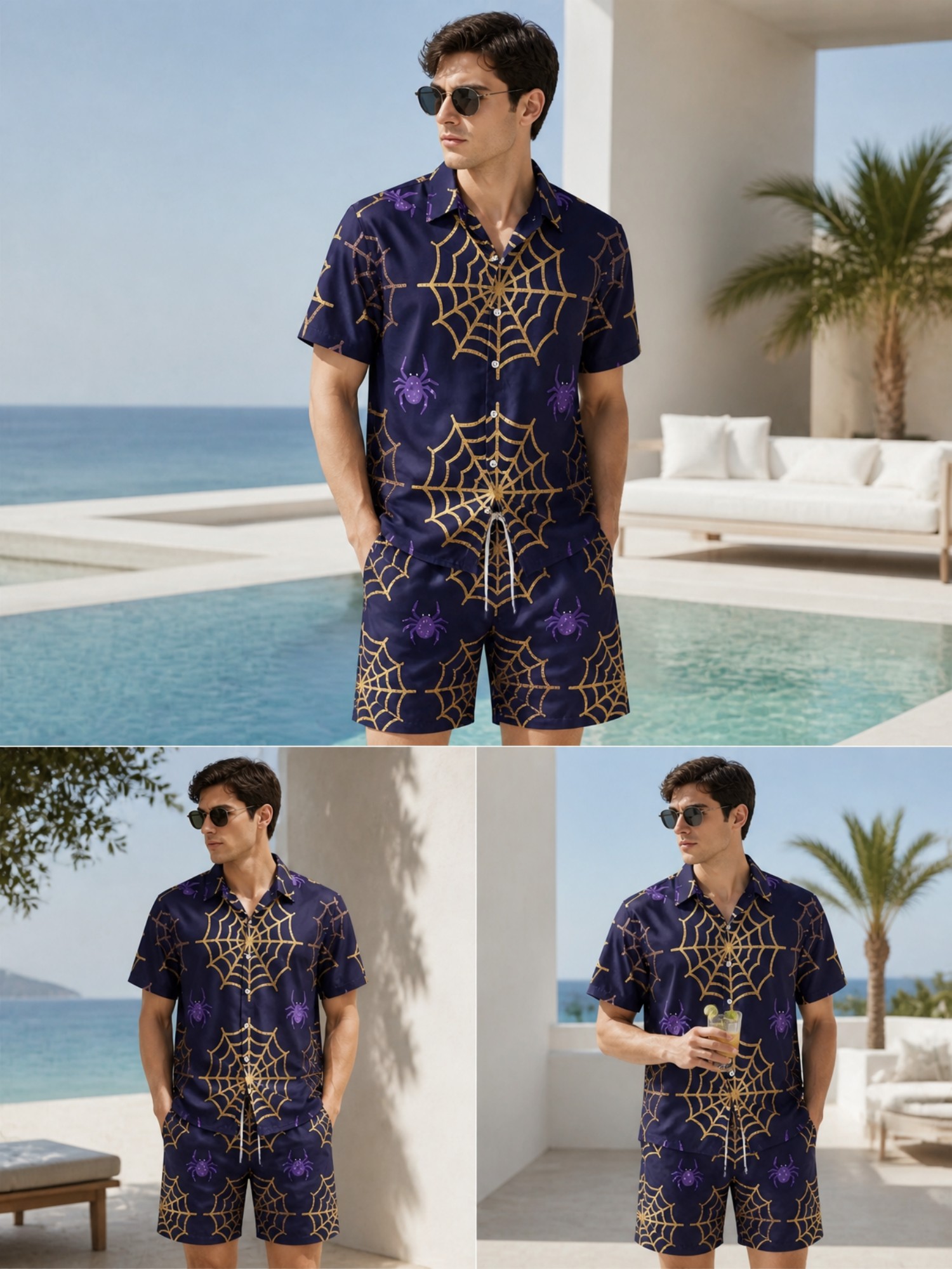 Resort Shirt Floral - Erkek Yazlık Kısa Kollu Polo Gömlek