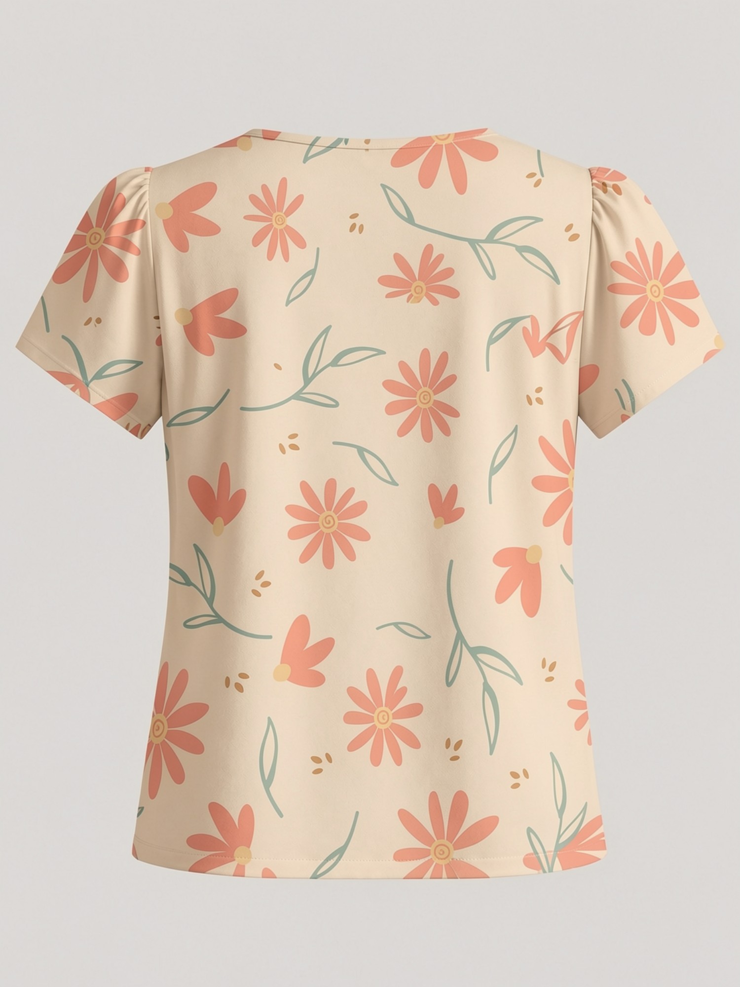 2026 Yeni Kadın Yuvarlak Yaka  - Resort Shirt Floral incelemesi ve fiyatı