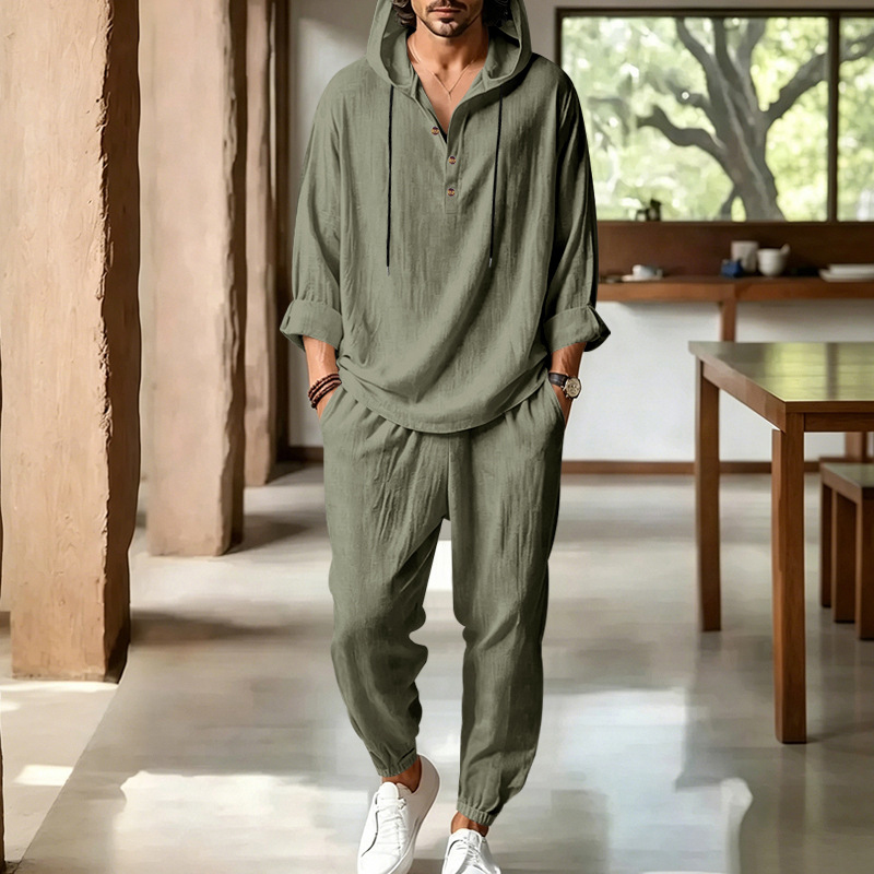 Erkek Yazlık Keten 2 Parça Tak - Short Linen Drawstring incelemesi ve fiyatı