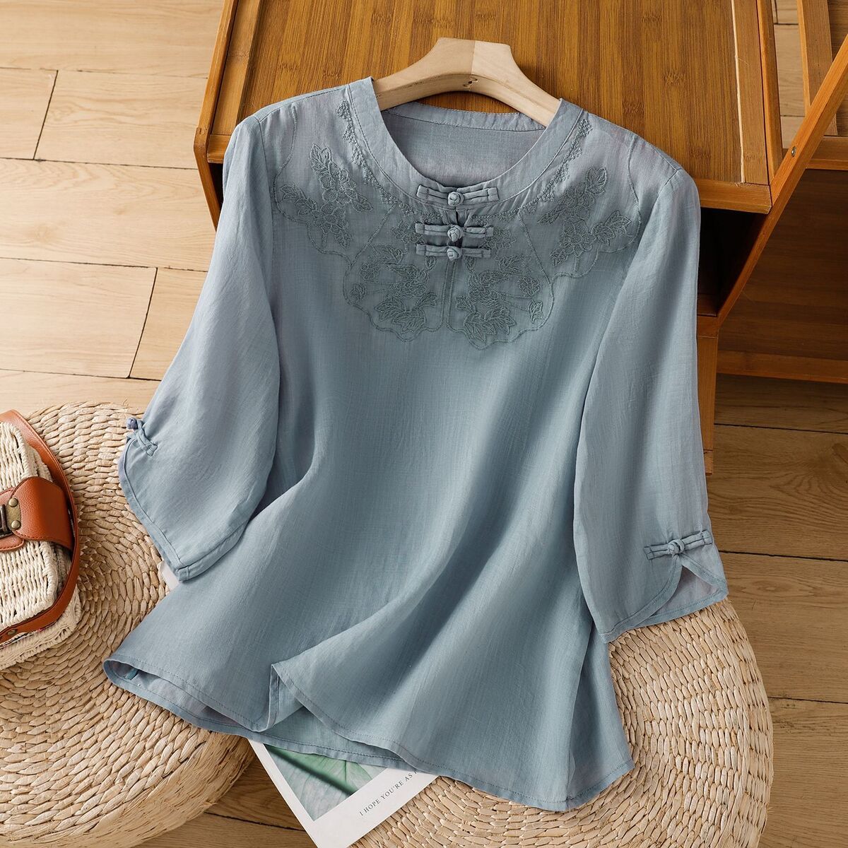 Çin Tarzı Yuvarlak Yaka Düğmel - Shirt Camp Collar incelemesi ve fiyatı