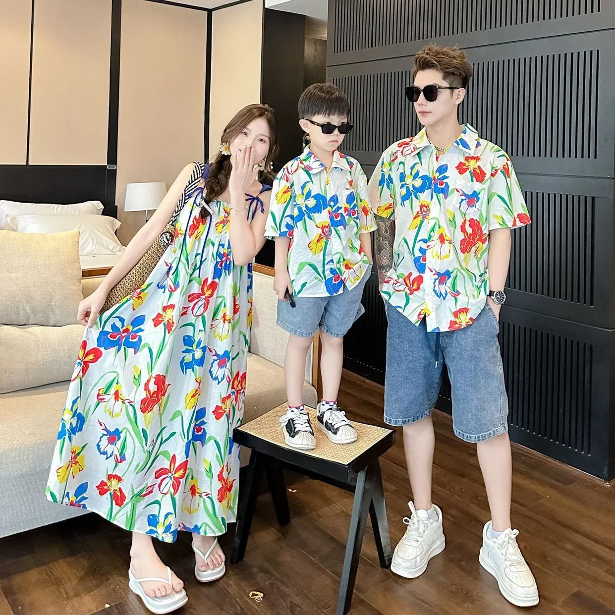 Tatil Giysileri Kore Anne ve K - Resort Shirt Floral incelemesi ve fiyatı