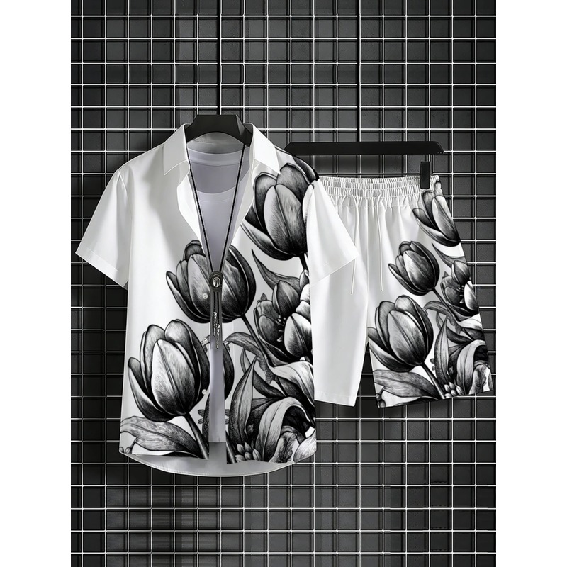 Erkek Beyaz Çiçek Desenli Göml - Resort Shirt Floral incelemesi ve fiyatı