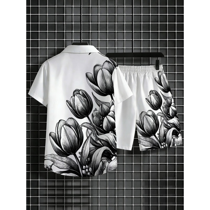Erkek Beyaz Çiçek Desenli Göml - Resort Shirt Floral incelemesi ve fiyatı